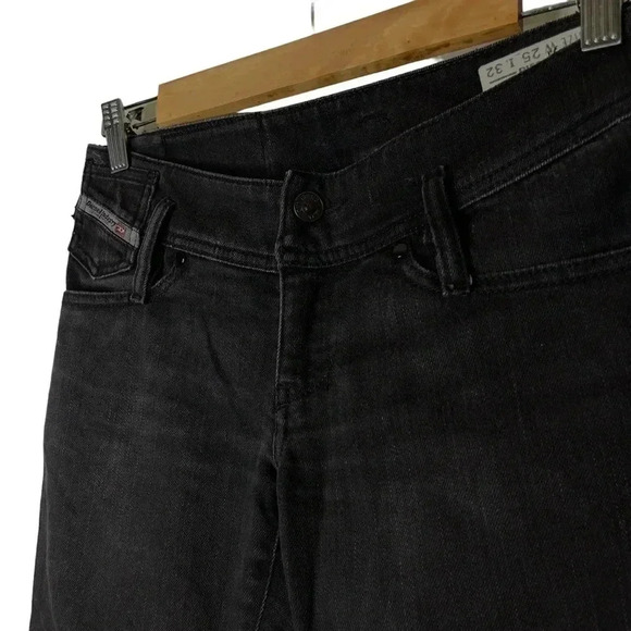 Diesel Low Rise Matic Slim-Tapered Jeans Wash 008Z1 Black Denim Jeans W25 - Picture 4 of 10